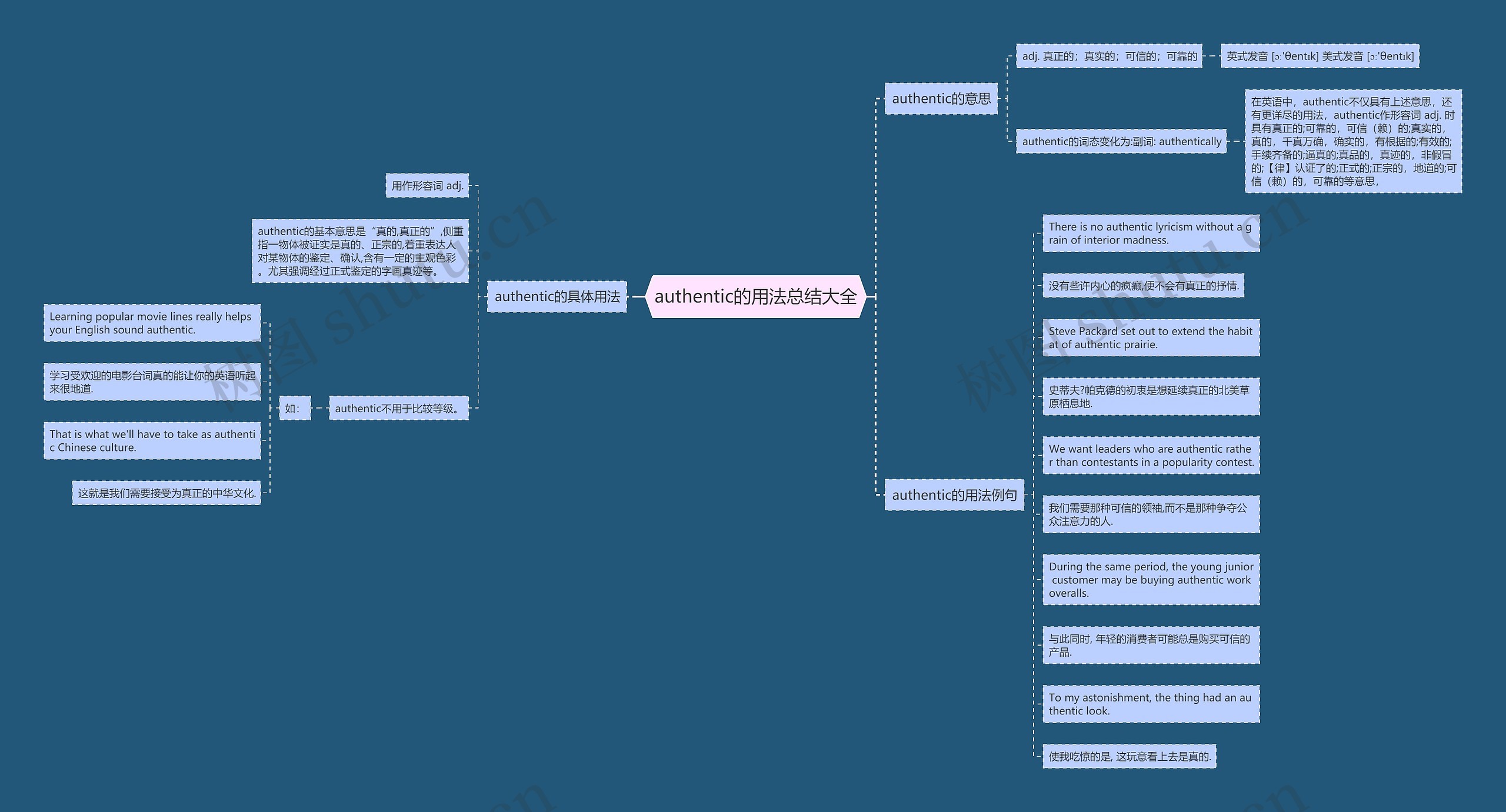 authentic的用法总结大全思维导图