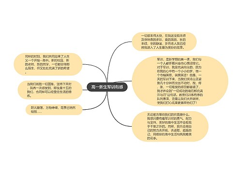 高一新生军训有感