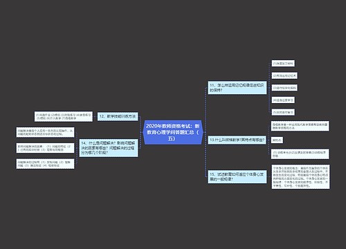 2020年教师资格考试：新教育心理学问答题汇总（五）