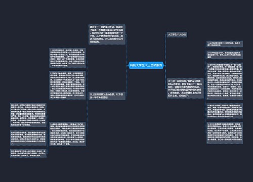 高校大学生大三总结报告