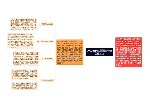 2009年矛盾纠纷排查调处工作总结