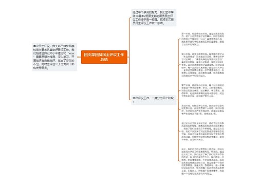 团支部团员民主评议工作总结