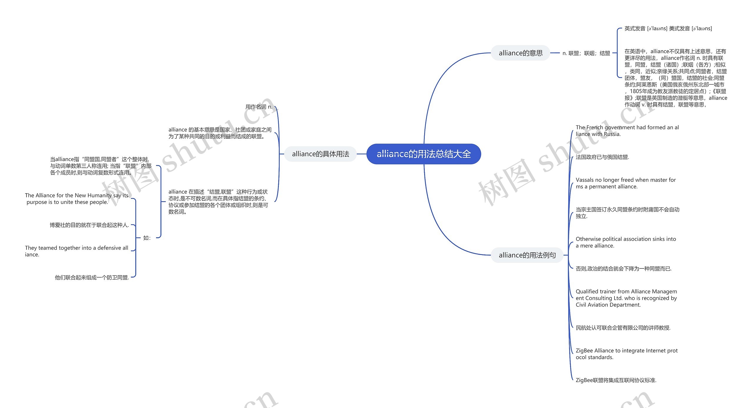 alliance的用法总结大全思维导图