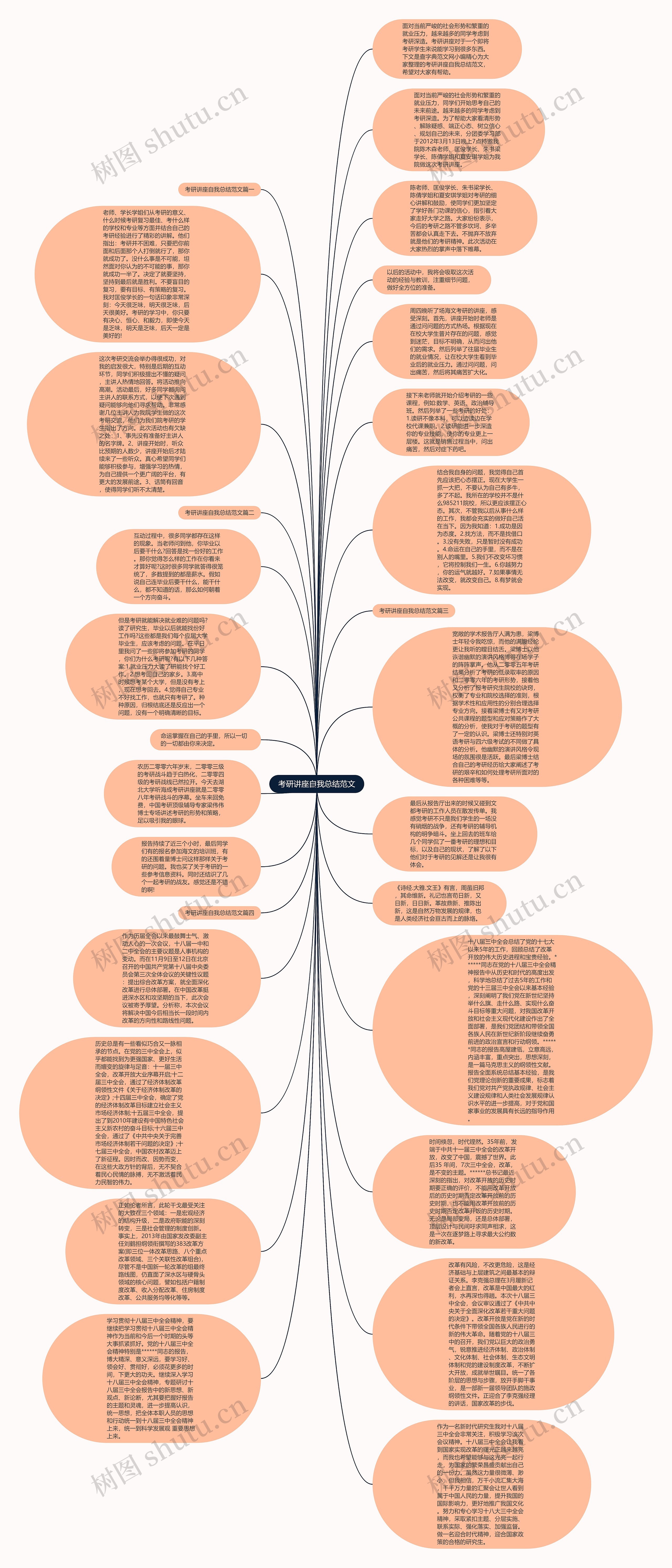 考研讲座自我总结范文思维导图