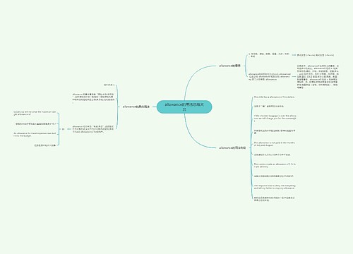allowance的用法总结大全