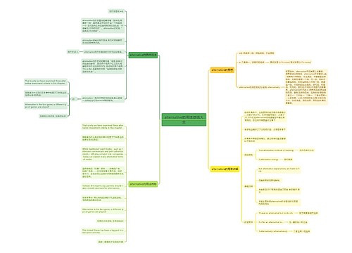 alternative的用法总结大全