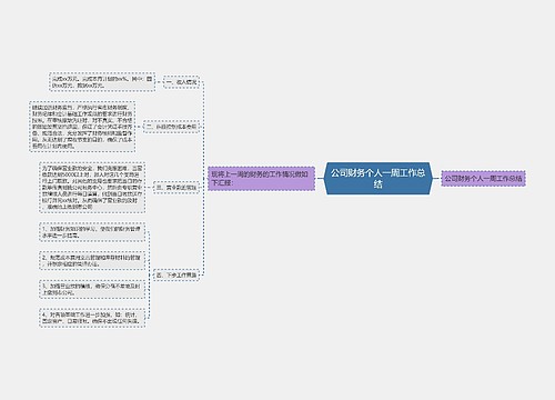 公司财务个人一周工作总结