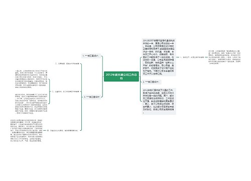 2012年度交通公司工作总结