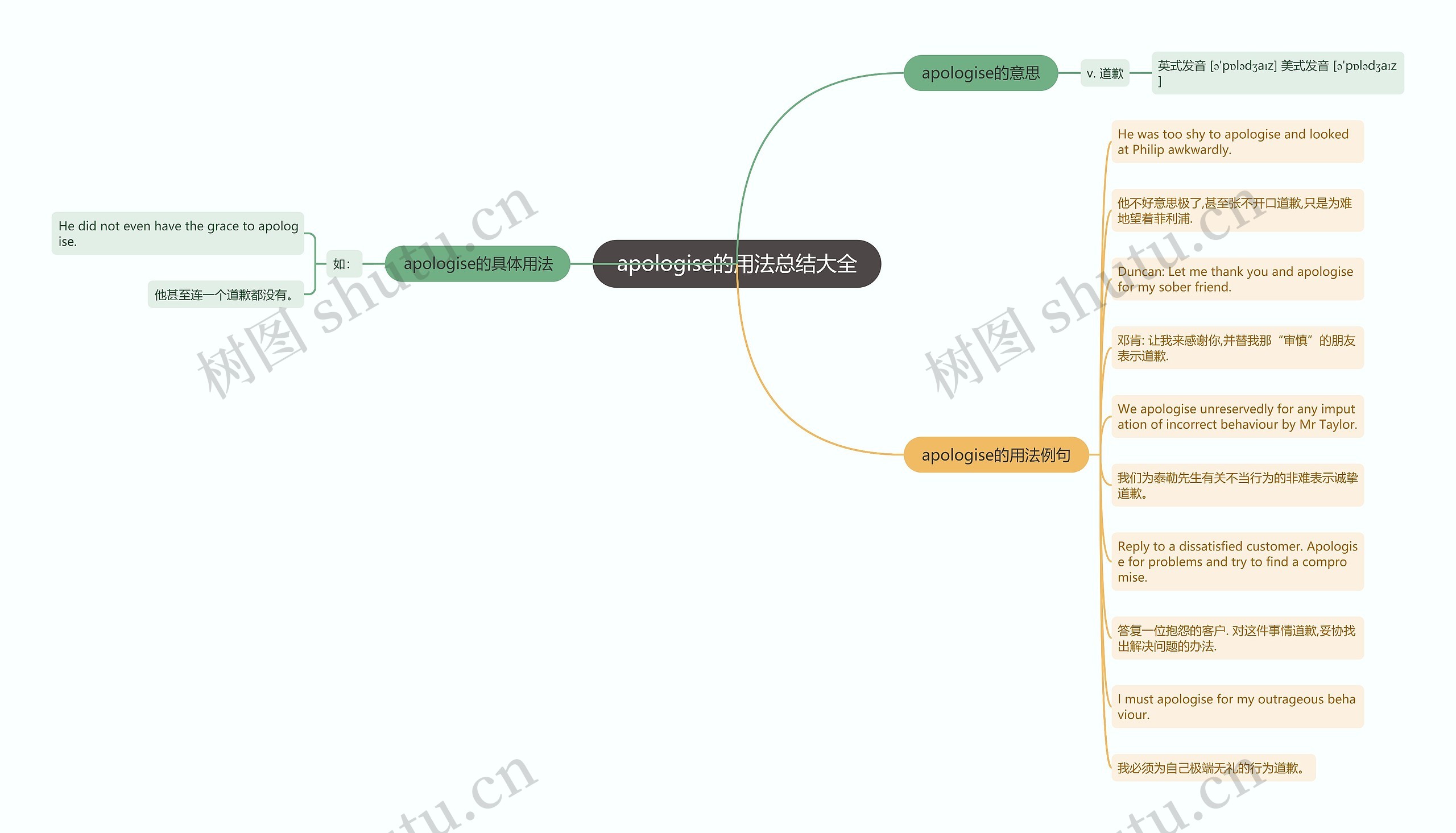apologise的用法总结大全思维导图