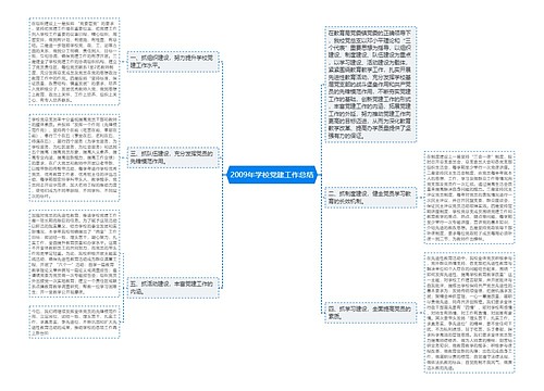 2009年学校党建工作总结