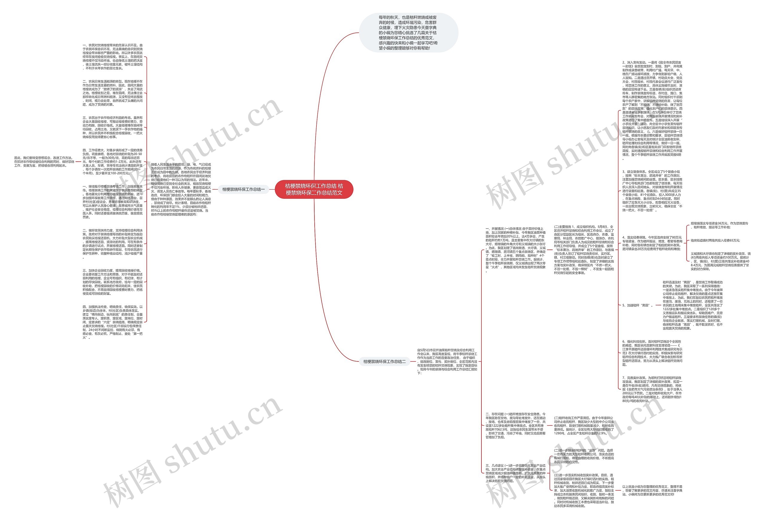 桔梗禁烧环保工作总结 桔梗禁烧环保工作总结范文思维导图