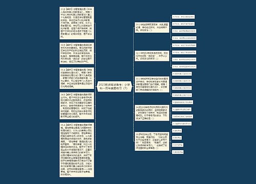 2023教资笔试备考：小学科一历年真题练习（7）