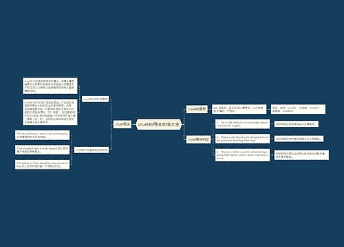 cruel的用法总结大全