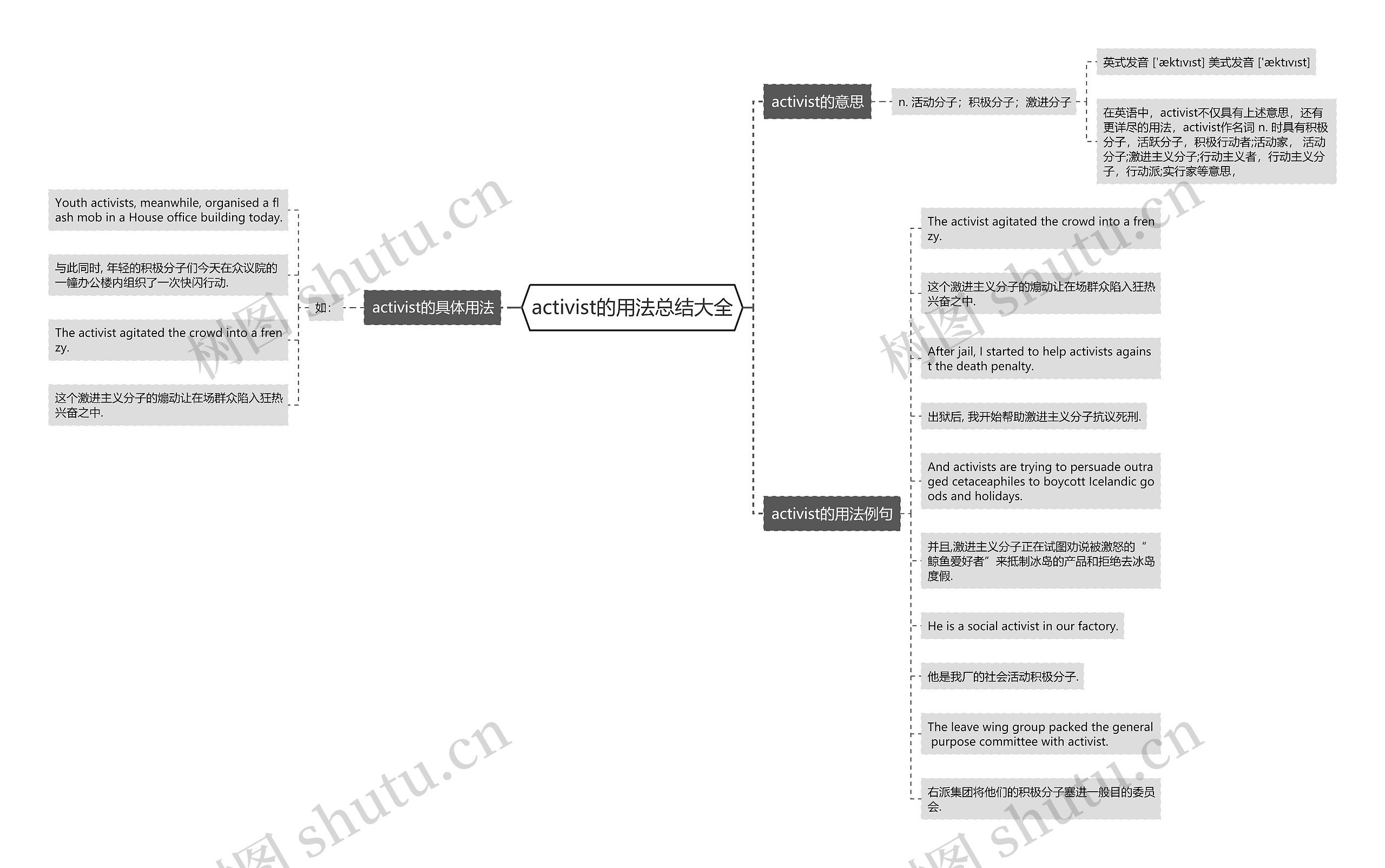 activist的用法总结大全思维导图