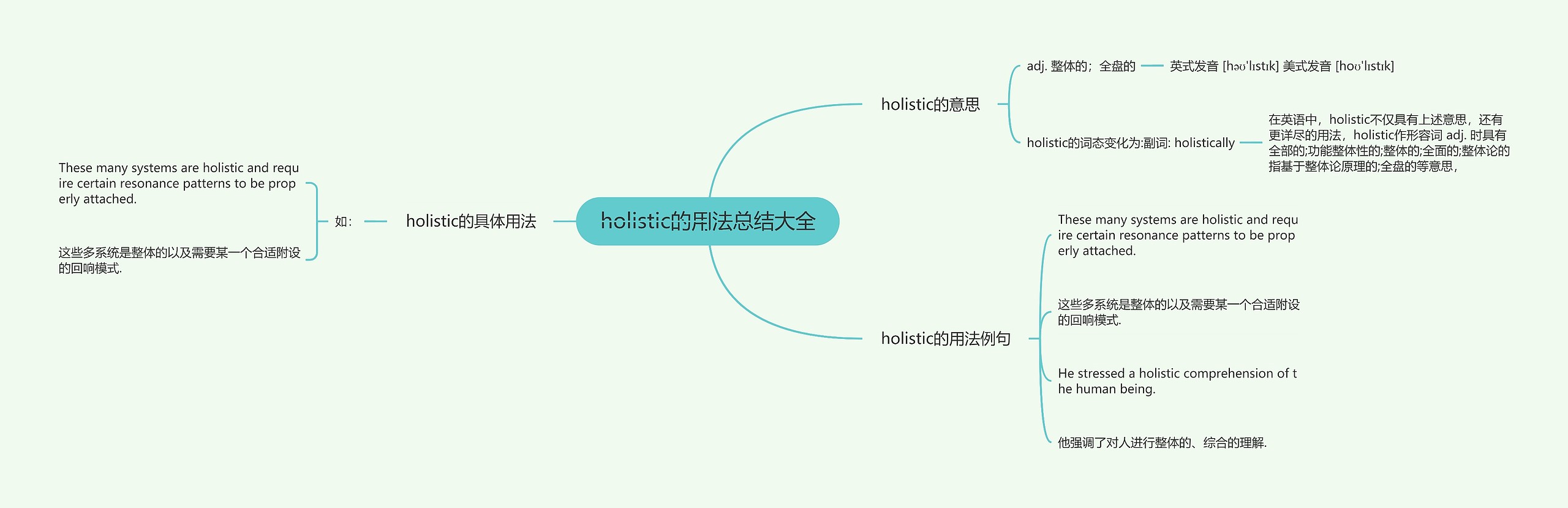 holistic的用法总结大全思维导图