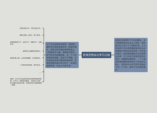 教育思想会议学习总结