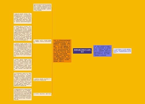 财务年度工作的个人总结范文