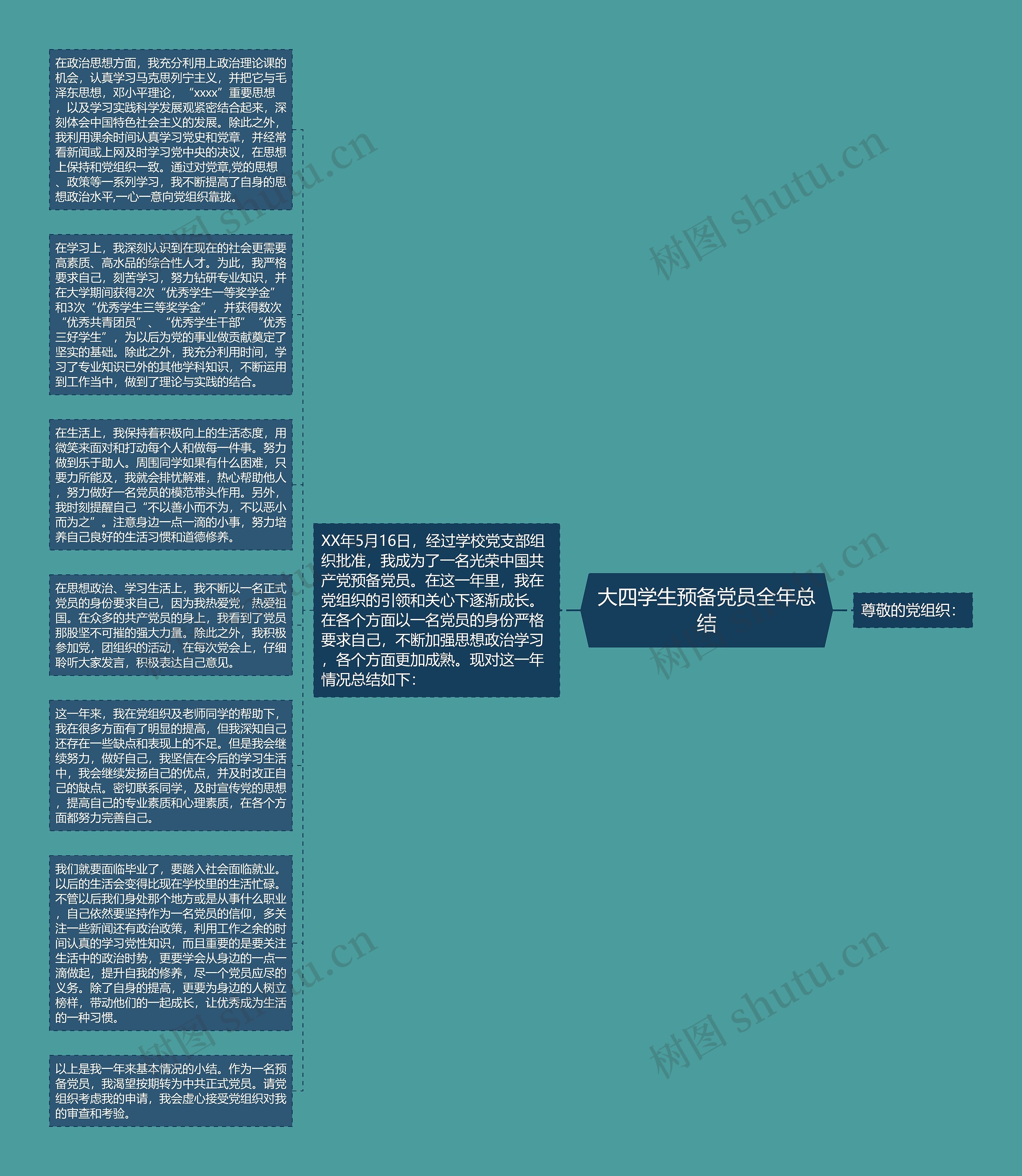 大四学生预备党员全年总结