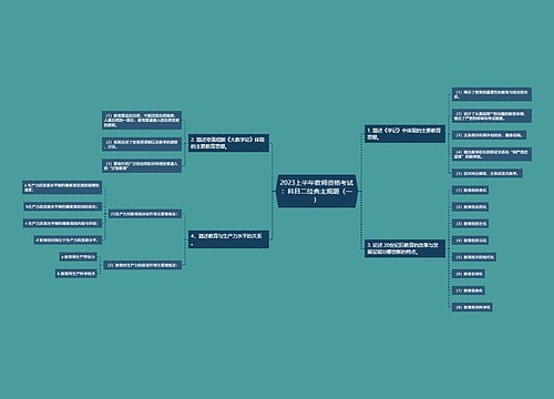 2023上半年教师资格考试：科目二经典主观题（一）