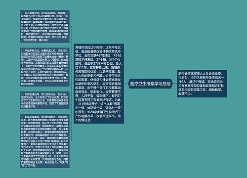 医疗卫生考察学习总结