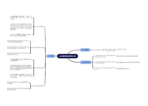 end的用法总结大全