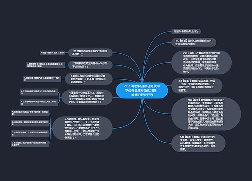 2021年教师资格证笔试中学综合素质专项练习题：教师的职业行为