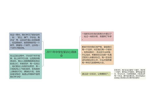 2011年中学生军训心得体会