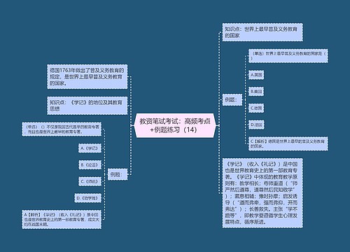 教资笔试考试：高频考点+例题练习（14）