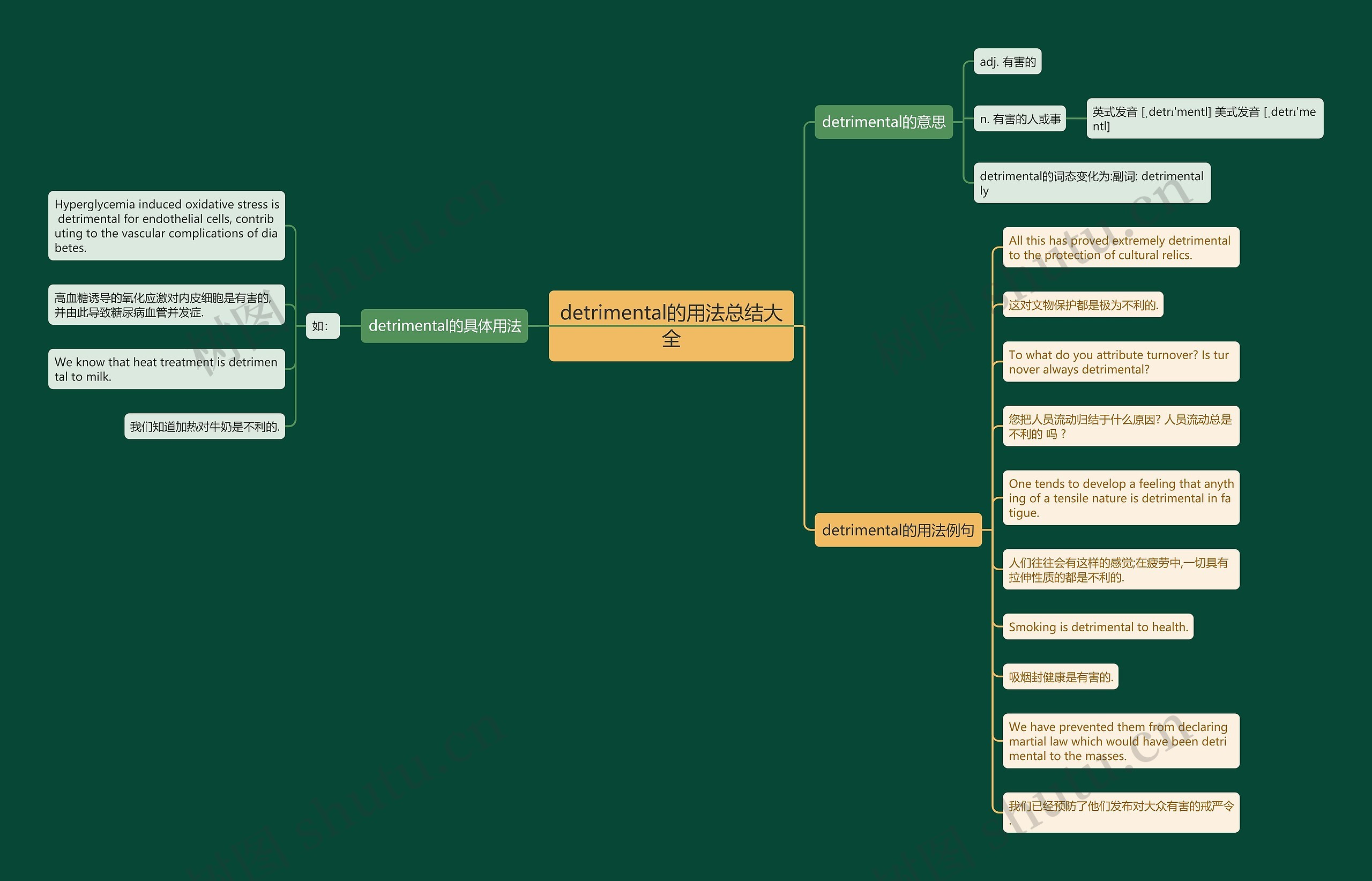 detrimental的用法总结大全思维导图