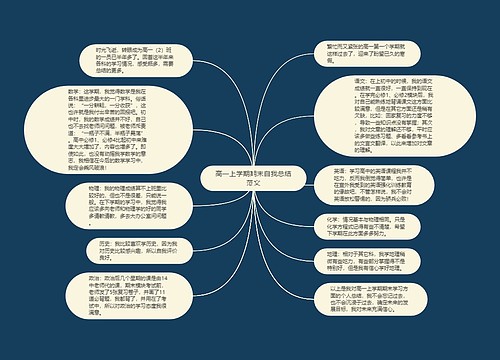 高一上学期期末自我总结范文