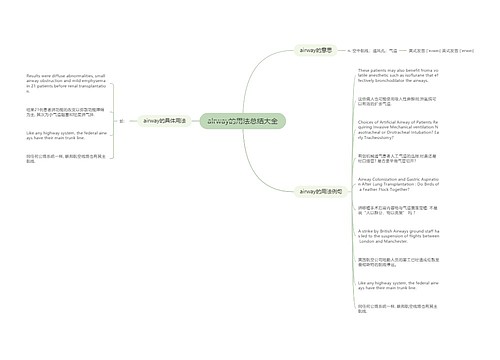 airway的用法总结大全
