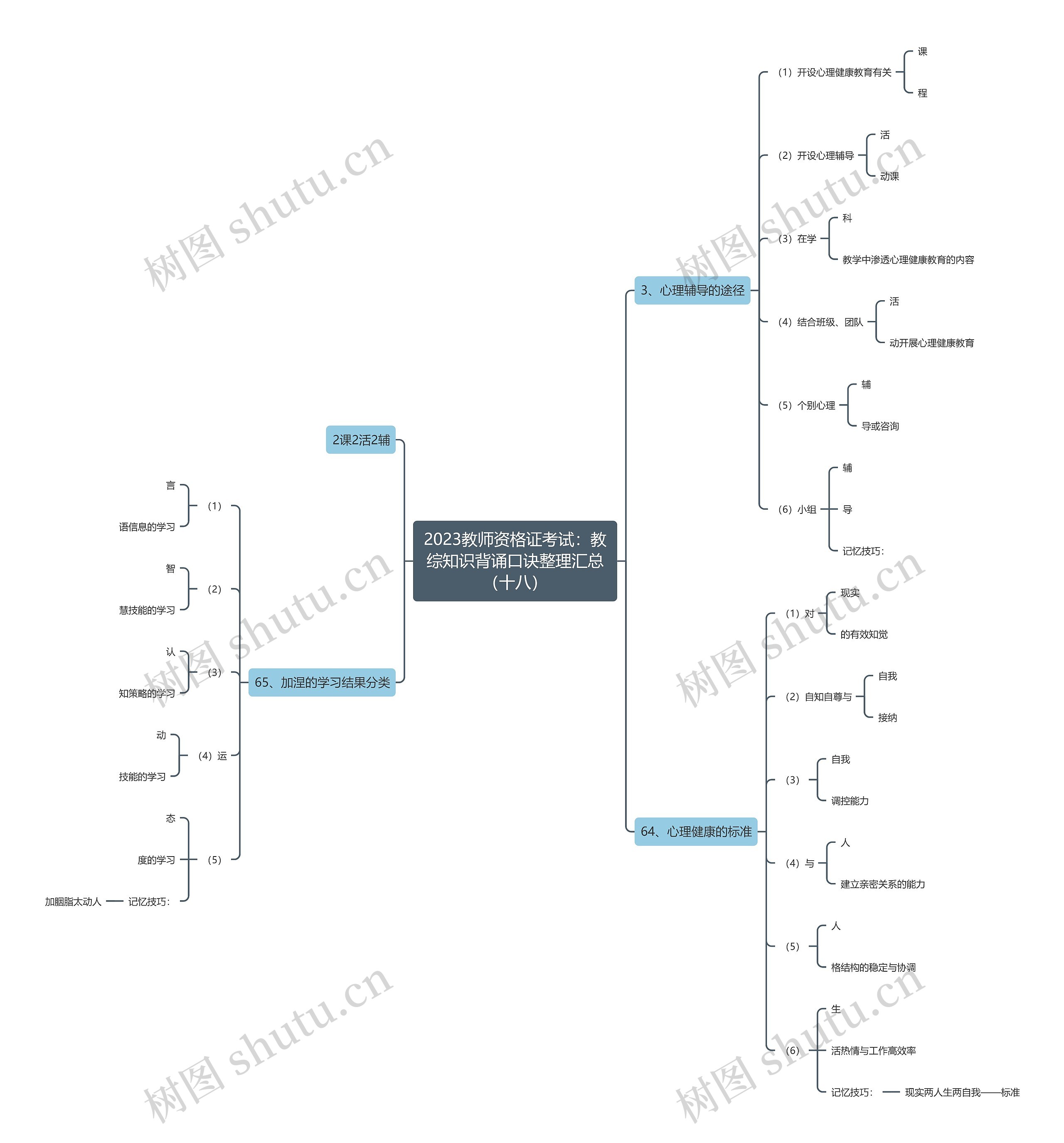2023教师资格证考试：教综知识背诵口诀整理汇总（十八）思维导图