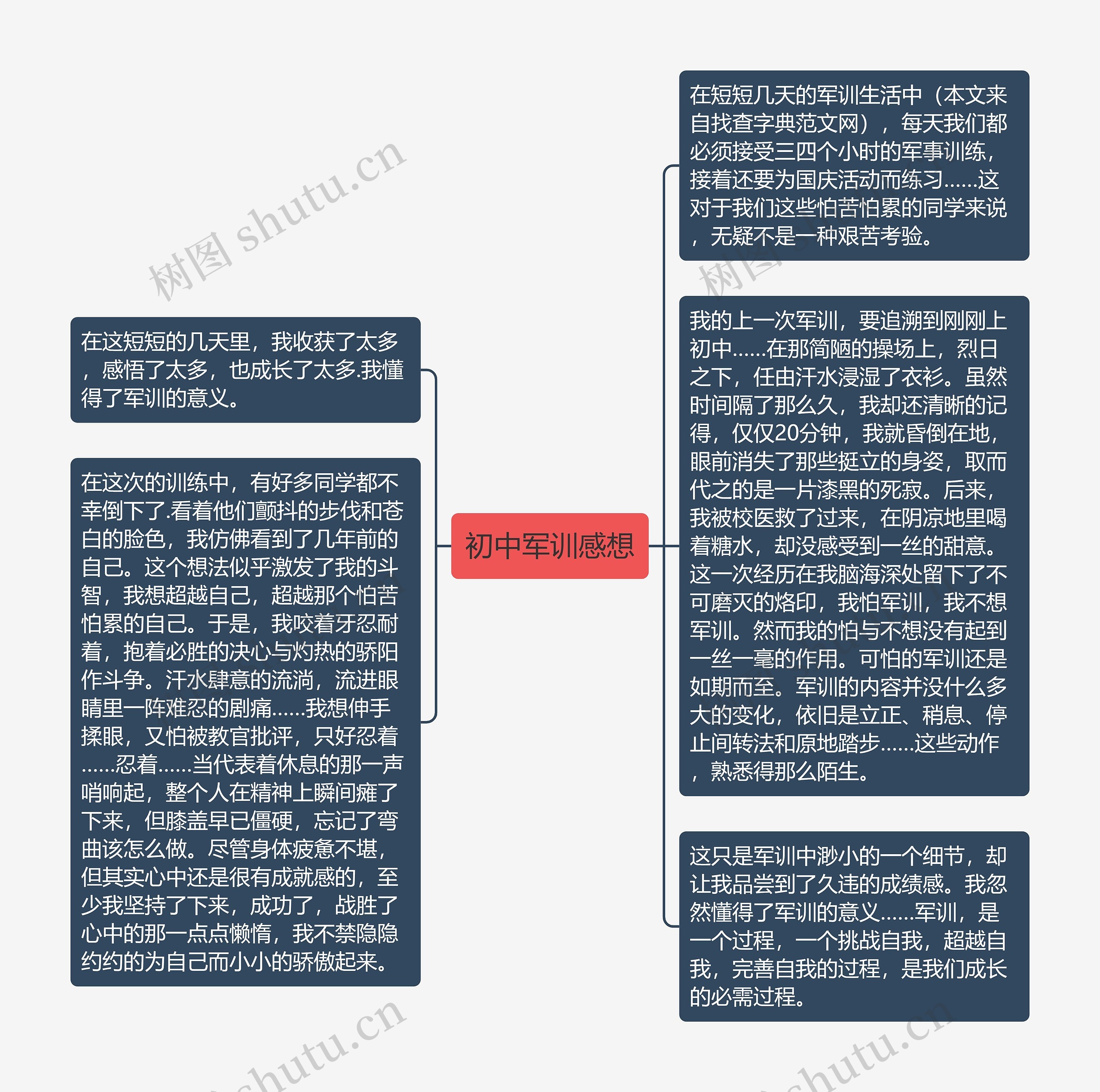 初中军训感想
