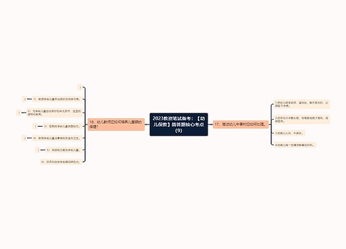 2023教资笔试备考：【幼儿保教】简答题核心考点（9）