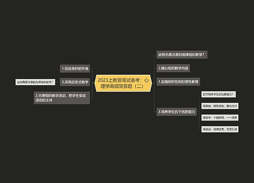 2023上教资笔试备考：心理学高频简答题（二）