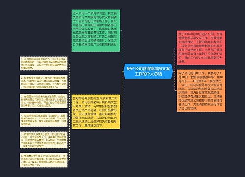 房产公司营销策划部文案工作的个人总结