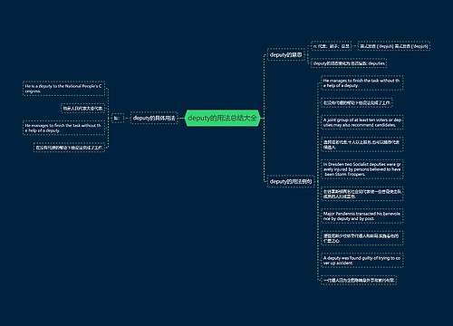 deputy的用法总结大全