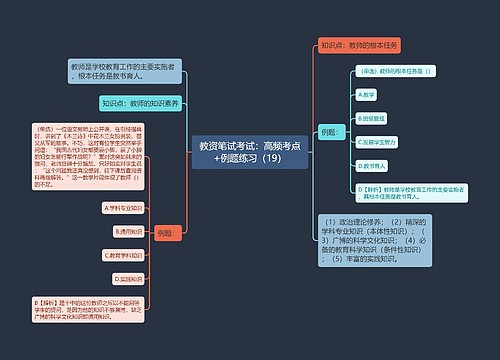 教资笔试考试：高频考点+例题练习（19）