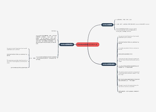 venture的用法总结大全