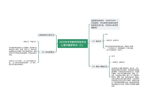 2020年中学教师资格考试心理学重要考点（三）