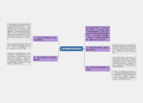 工作经理的自我总结范文