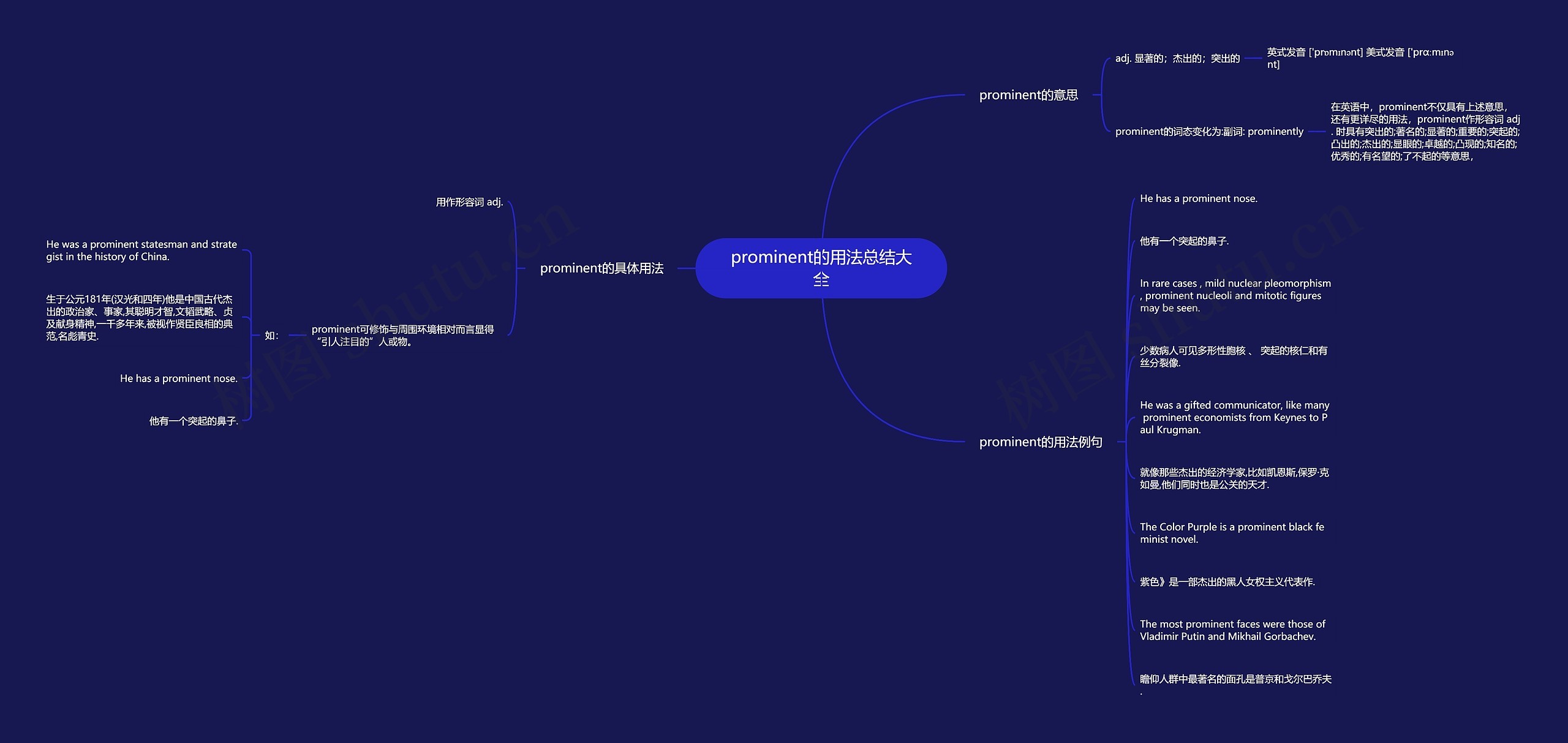 prominent的用法总结大全思维导图