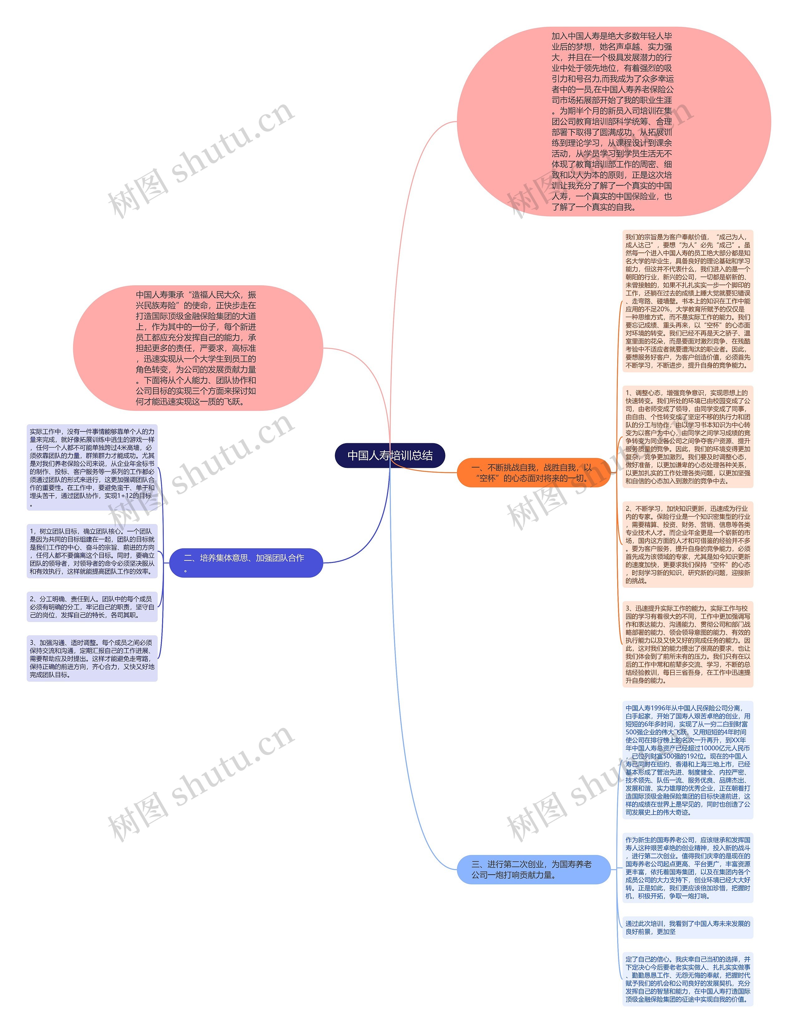 中国人寿培训总结思维导图