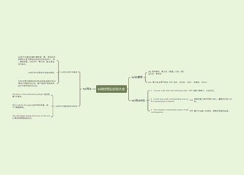 tall的用法总结大全