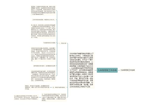 九年级班级工作总结