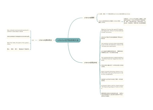 criterion的用法总结大全