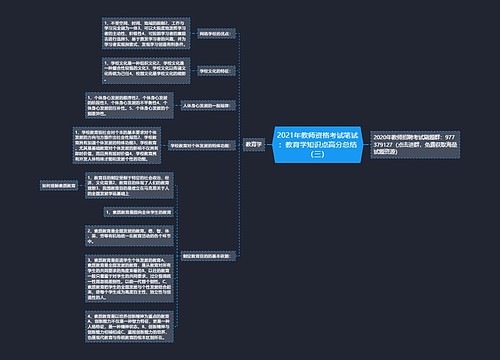 2021年教师资格考试笔试：教育学知识点高分总结（三）