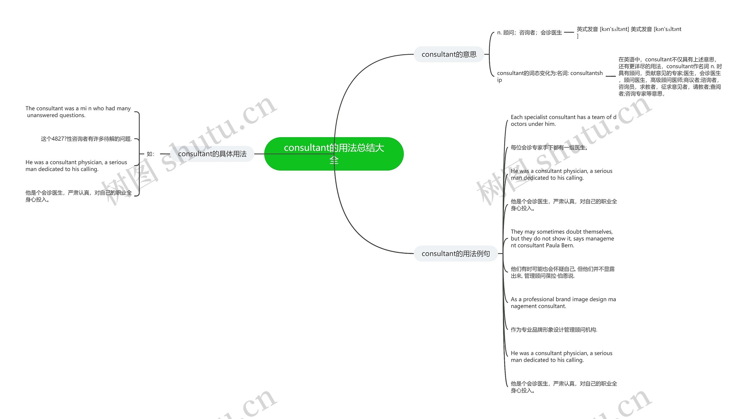 consultant的用法总结大全思维导图