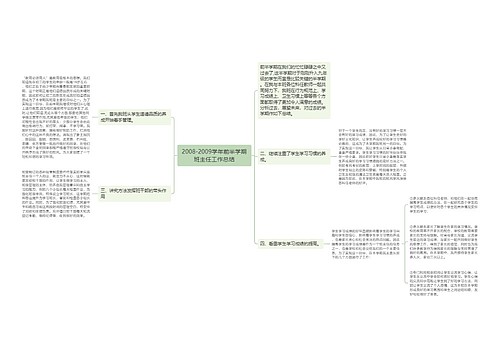 2008-2009学年前半学期班主任工作总结