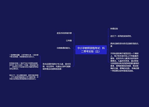 中小学教师资格考试：科二常考实验（五）